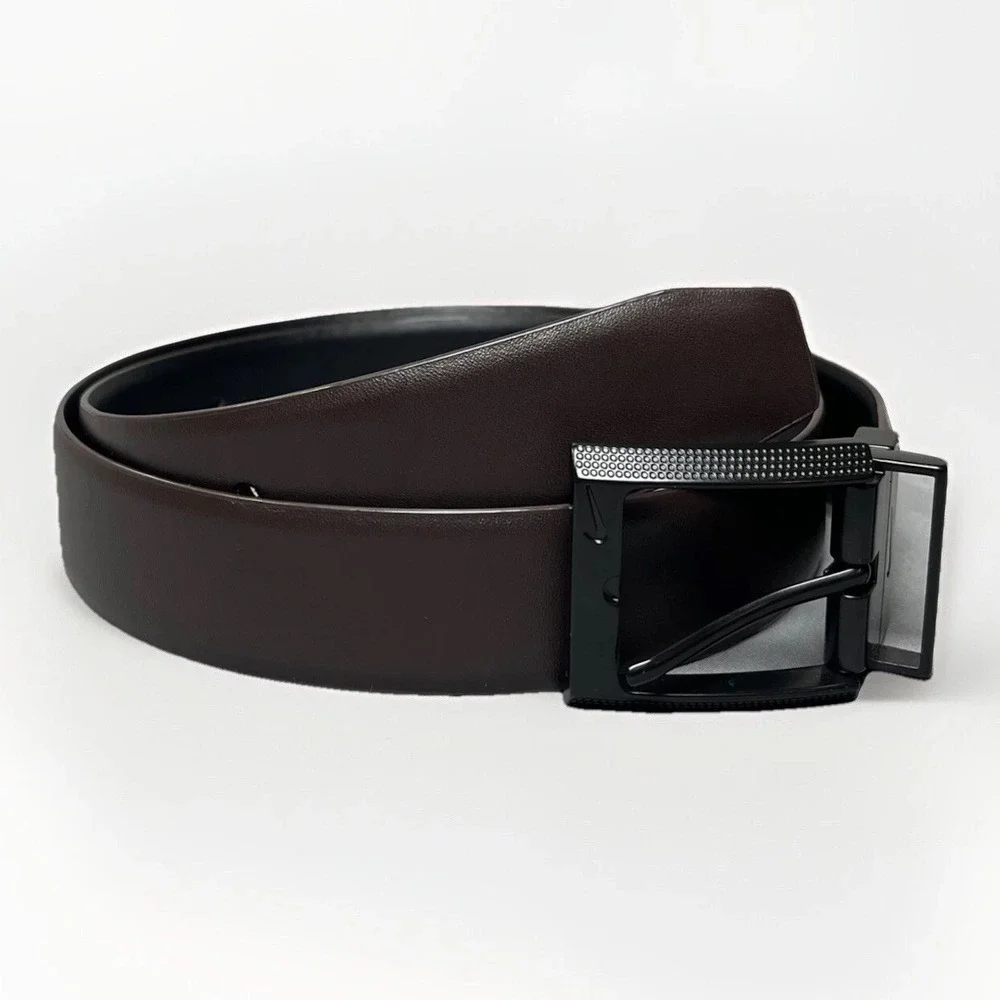 Nike Men's Pebble Feather Edge Reversible Belt Black/Brown M (34-36) Golf